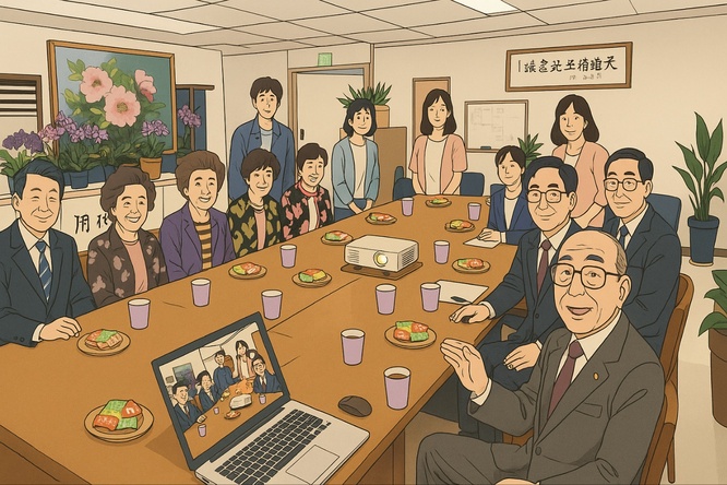 AI 교육 강사가 실제 사례를 중심으로 설명하는 장면